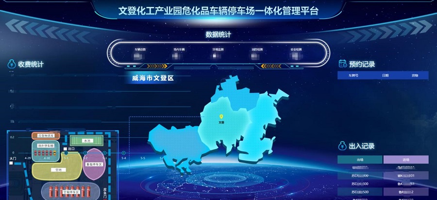 威海市文登經開區化工產業園停車場危化品停車場一體化管理平臺 威海市文登經開區化工產業園停車場危化品停車場一體化管理平臺