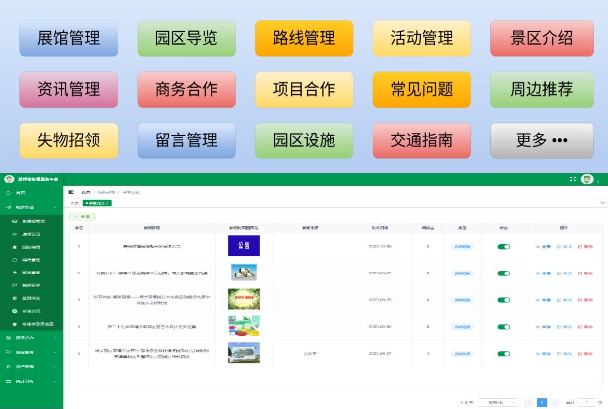 菜博會智慧服務平臺(管理端) 菜博會智慧服務平臺(管理端)