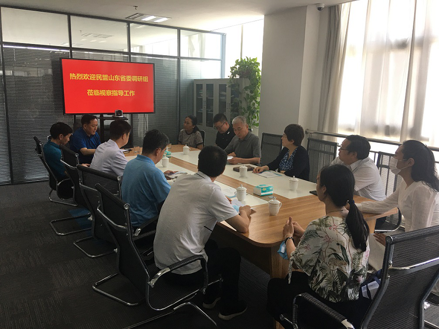 民盟山東省委調研組蒞臨環球軟件濰坊分公司調研指導